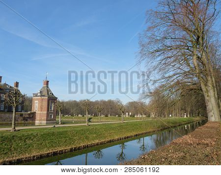 winter time at an Castle in the german muensterland