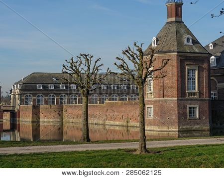 winter time at an Castle in the german muensterland