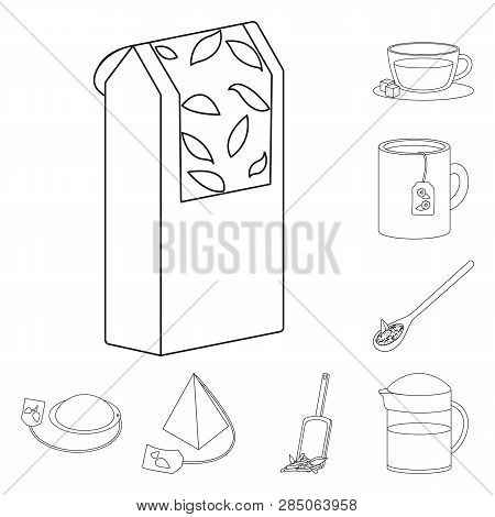 Vector Design Of Food And Natural  Logo. Collection Of Food And Black  Vector Icon For Stock.