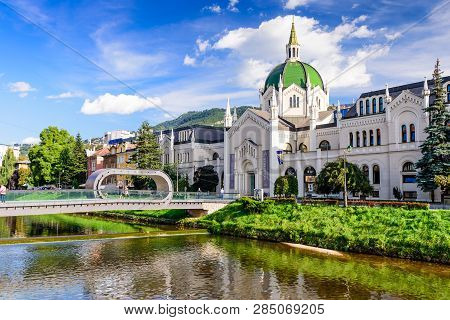 Sarajevo City, Bosnia And Herzegovina - September 10, 2018: The Academy Of Fine Arts In The Historic