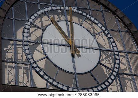Big Facade Clock On The Mustek, Praha