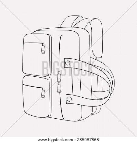 Convertible Bag Icon Line Element. Vector Illustration Of Convertible Bag Icon Line Isolated On Clea