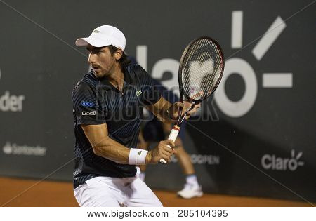 Rio, Brazil - February 19, 2019: Pablo Cuevas (uru) During Rio Open 2019 (atp 500) Held At The Jocke