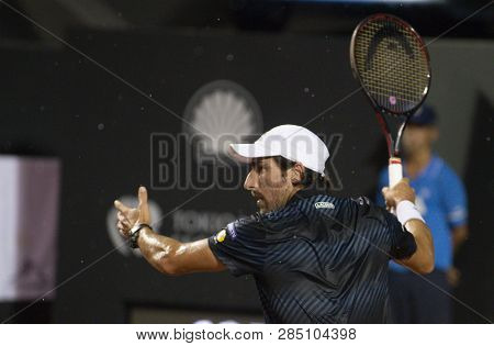 Rio, Brazil - February 19, 2019: Pablo Cuevas (uru) During Rio Open 2019 (atp 500) Held At The Jocke