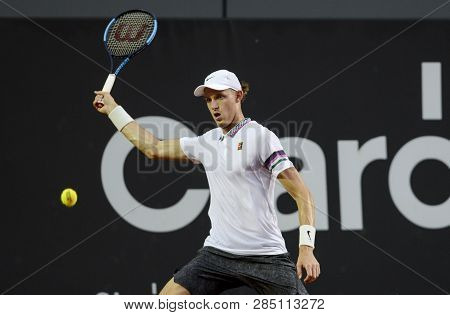 Rio, Brazil - February 18, 2019: Nicolas Jarre (chi) During Rio Open 2019 (atp 500) Held At The Jock