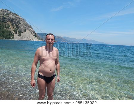 Marmaris, Turkey - June 10, 2016: Model Oleg Prokopenko On The Nature, Streets.