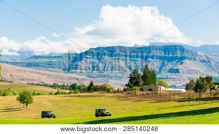 Harrismith, South Africa - October 02 2015: 4x4 Obstacle Driver Training At Camp Jeep In The Drakens