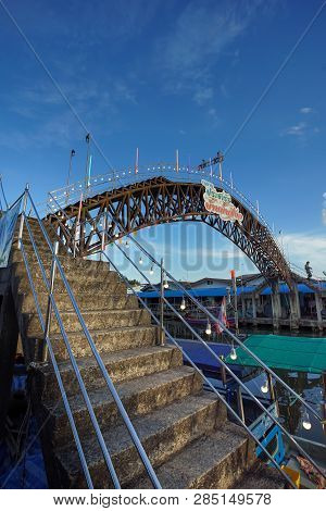 Trad, Thailand - December 01, 2018: Viewpoint Of The Eye Of Nam Chieo Village, Trad Province, Thaila