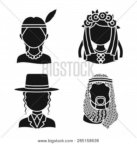 Vector Design Of Person And Culture Sign. Set Of Person And Race  Stock Symbol For Web.