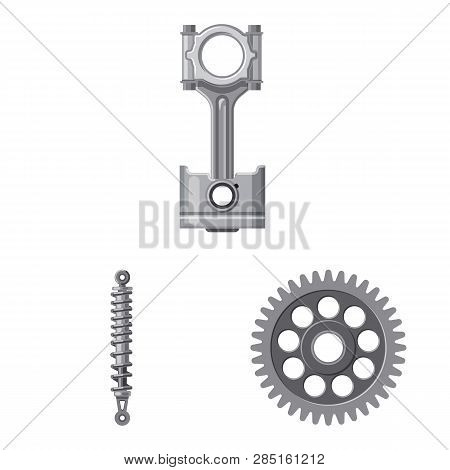 Vector Illustration Of Auto And Part Icon. Set Of Auto And Car Stock Vector Illustration.