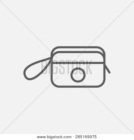 Wristlet Bag Icon Line Symbol. Isolated  Illustration Of  Icon Sign Concept For Your Web Site Mobile