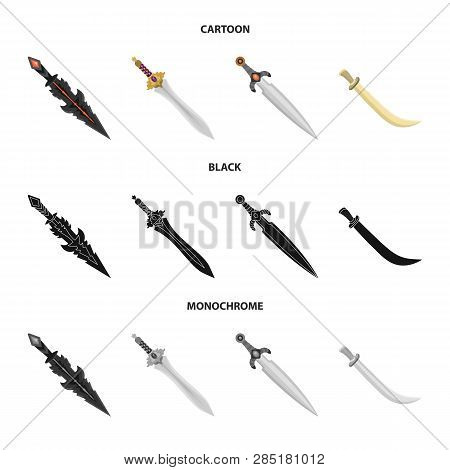 Vector Design Of Game  And Armor  Symbol. Collection Of Game  And Blade  Vector Icon For Stock.