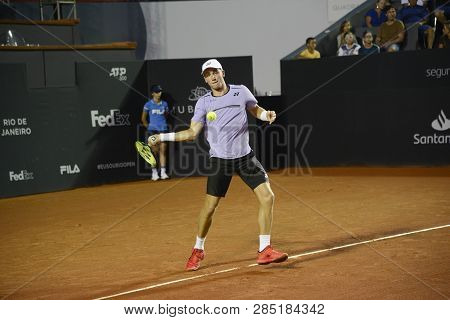 Rio, Brazil - February 16, 2019: Casper Ruud (nor) During Rio Open 2019 (atp 500) Held At The Jockey