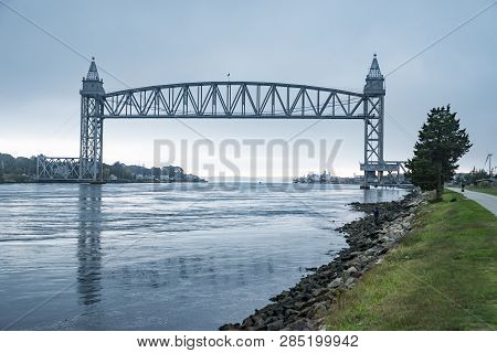 Histrical Rail Road Bridges On Cape Cod Canal In Bourne Ma