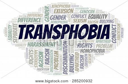 Transphobia Word Cloud. Wordcloud Made With Text Only.