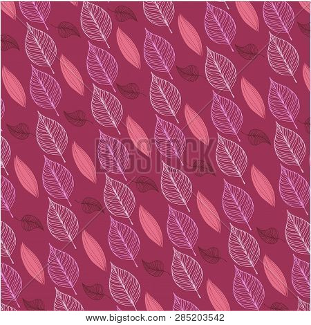 Nature Leaves Pattern. Floral Organic. Illustration Background