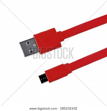 Red Usb-cable Micro Usb Isolated