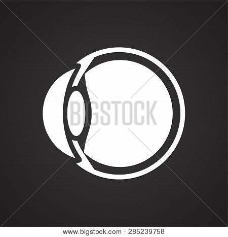 Eye Icon On Black Background For Graphic And Web Design, Modern Simple Vector Sign. Internet Concept