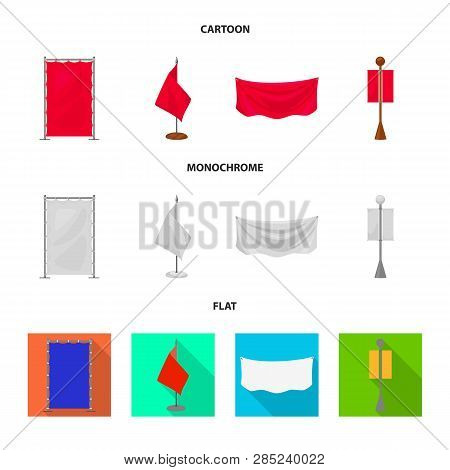 Vector Design Of Texture And Presentation Logo. Set Of Texture And Media  Stock Vector Illustration.
