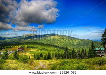 The View On The Road Czech And Polish Friendship In National Park Krkonose- Giant Mountains