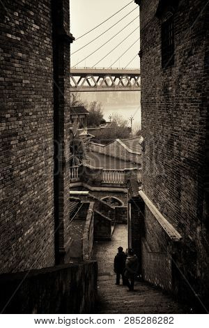Xiahao Old street in Chongqing, China.
