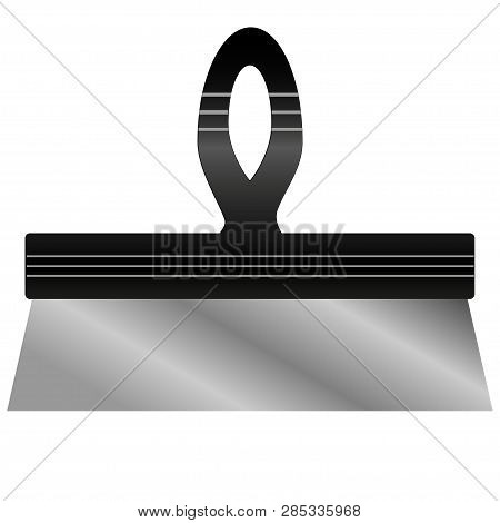 Putty Knife With Shine On White Background