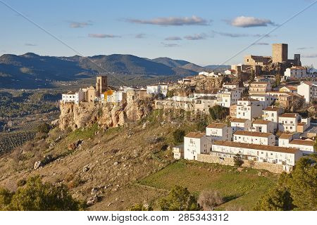 Traditional White Village In Andalucia. Hornos. Spain