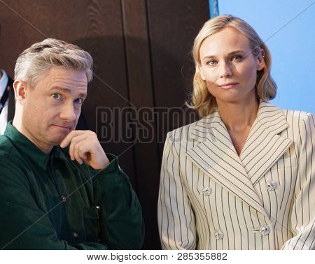 Martin Freeman, Diane Kruger at the 'The Operative' (Die Agentin) photocall during the 69th Berlinale Festival Berlin at Grand Hyatt Hotel on February 10, 2019 in Berlin, Germany.                     