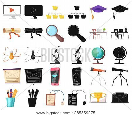 Vector Design Of Education And Learning Symbol. Set Of Education And School Stock Symbol For Web.