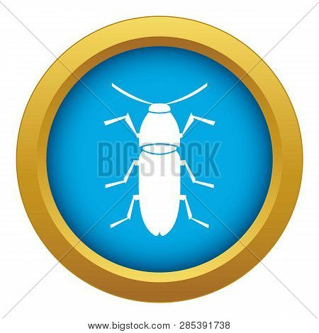 Cereal Leaf Beetle Icon Blue Vector Isolated On White Background For Any Design