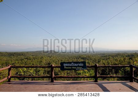 Pha Chor (canyon), In National Park, Chiang Mai Province, Thailand - November 2018 : Post In Thai, C