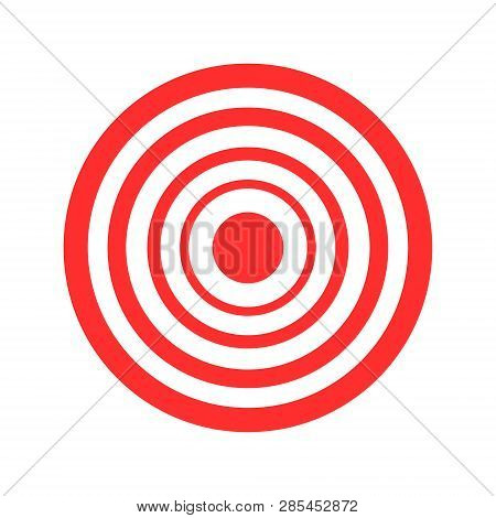 Archery Red Vector Illustration Of Target On White Background