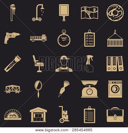 Warehouses Icons Set. Simple Set Of 25 Warehouses Vector Icons For Web For Any Design