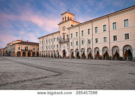 Cervia, Ravenna, Emilia-romagna, Italy: The Ancient City Hall Built On 1712 In The Main Square Of Th