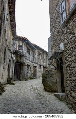 Alberca, Salamanca, Spain; June 2015: Streets And Buildings Of The Medieval Village Of La Alberca In