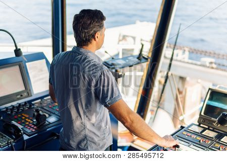 Marine Navigational Officer During Navigational Watch On Bridge