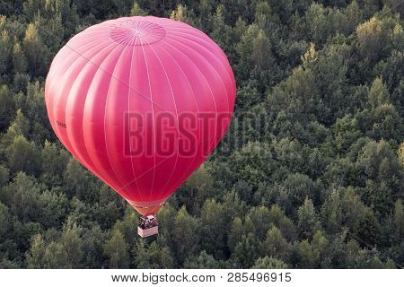 Vilnius, Lithuania - August 11, 2016: Hot Air Balloon In Vilnius City On August 11, 2016 In Vilnius,