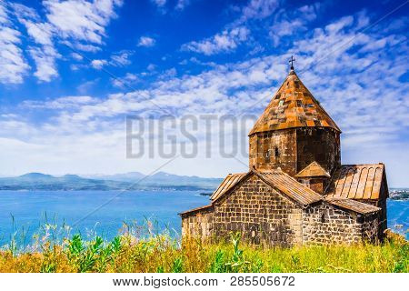 Scenic View Of An Old Sevanavank Church In Sevan In Armenia