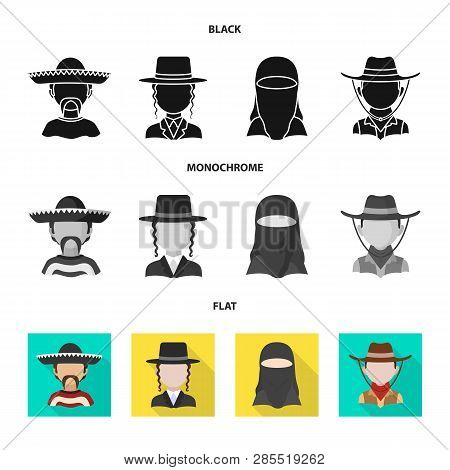 Vector Design Of Imitator And Resident Sign. Set Of Imitator And Culture Stock Vector Illustration.