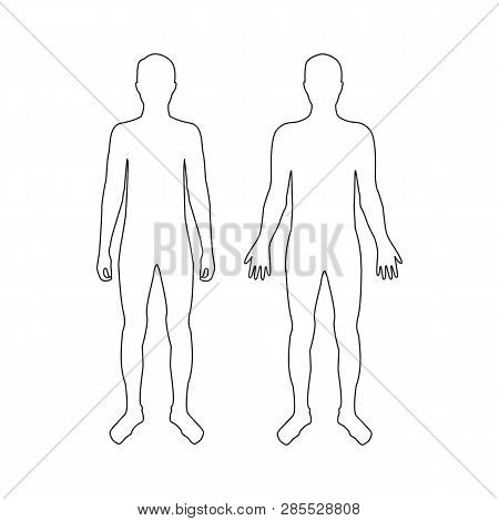 Vector Silhouettes Of Man Vector Illustration Concept Image Icon