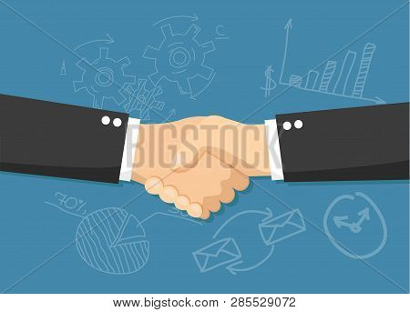 Business Partner Handshake Vector Illustration Concept Image Icon