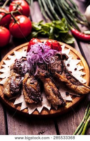 Hot Meat Dishes - Ribs With Tomatoes A