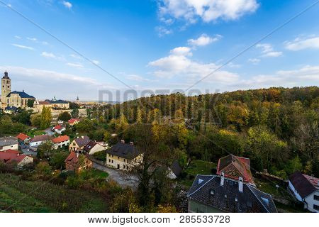 View Of The Historical Part Of The Town From The Terrace (barborska) In The Evening Rays Of The Suns