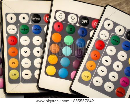 This Is A Detail View Of A Remote Control