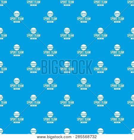 Cricket Ball Pattern Vector Seamless Blue Repeat For Any Use