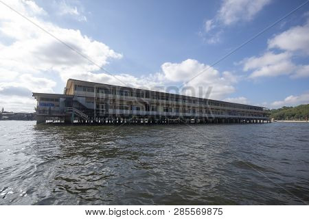 Bandar Seri Begawan, Brunei - 10 February, 2019: The River Village Of Kampong Ayer In Bandar Seri Be