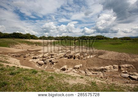 Dry Waterbed In A Time Of Drought, Moon Like Ground