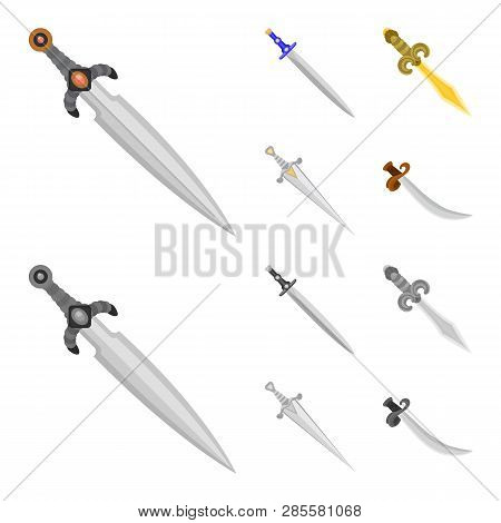 Vector Design Of Game  And Armor  Symbol. Set Of Game  And Blade  Stock Vector Illustration.