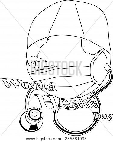 Health Day. Wellness, Health Protection And Global Medicine Healthcare Poster, Vector Illustration, 