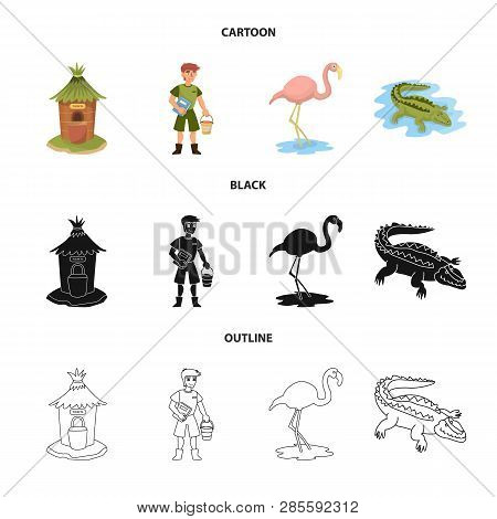 Vector Illustration Of Nature  And Fun  Logo. Collection Of Nature  And Entertainment Stock Vector I